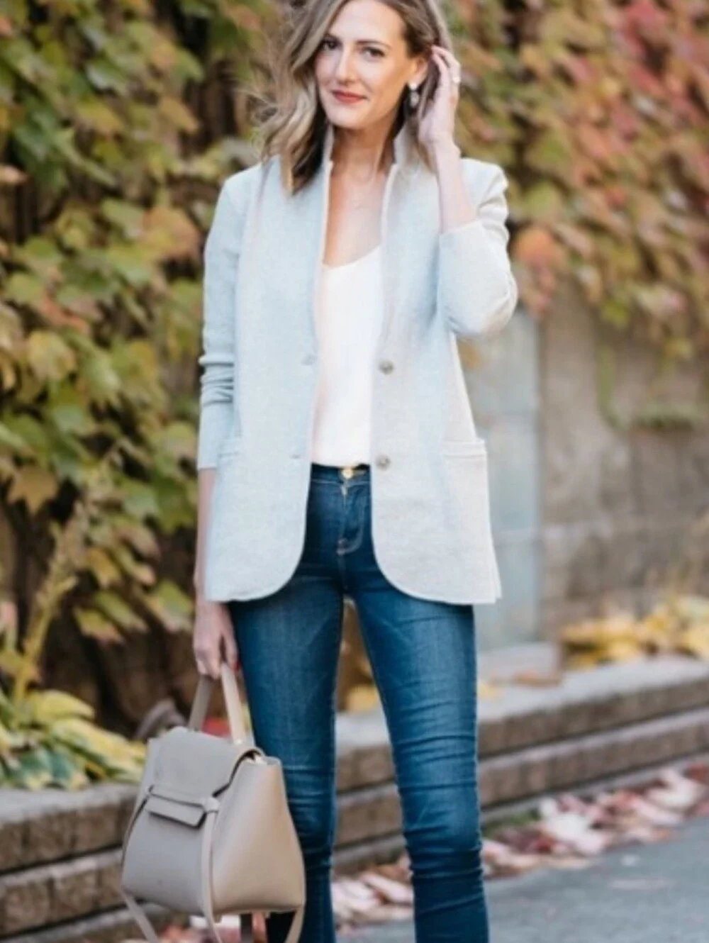 J. Crew Merino Sweater Blazer Gray Small